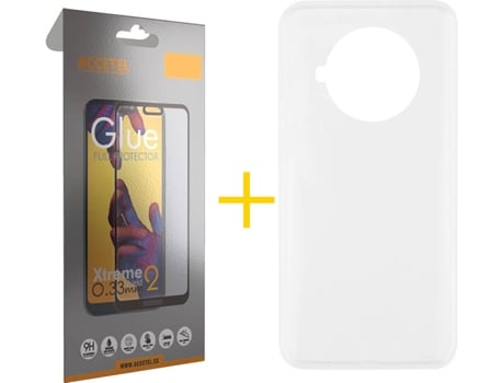 Kit Funda + Protector de Pantalla Xiaomi Mi 10T Lite 5G / Mi 10i 5G ACCETEL Cristal Templado 8797 Transparente