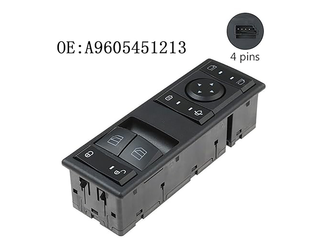 Accesorios para coche 9605451213 Interruptor automático de ventana eléctrica para Mercedes Benz Actros Mp4 Truck Lahdek