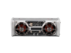 Altavoz transparente con subwoofer, 5.3, luces de colores para el hogar, fiestas y viajes (blanco)
