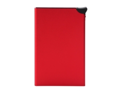 Tarjetero Rfid Antirrobo Fabricado En Aleación De Aluminio Con Diseño Desplegable Para Tarjetas Bancarias Y De Visita (rojo).