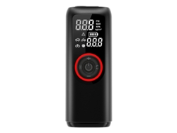 Compresor de aire - Bomba de aire eléctrica 3 veces más rápida que la de otros modelos, batería recargable USB-C - negro BISBISOUS