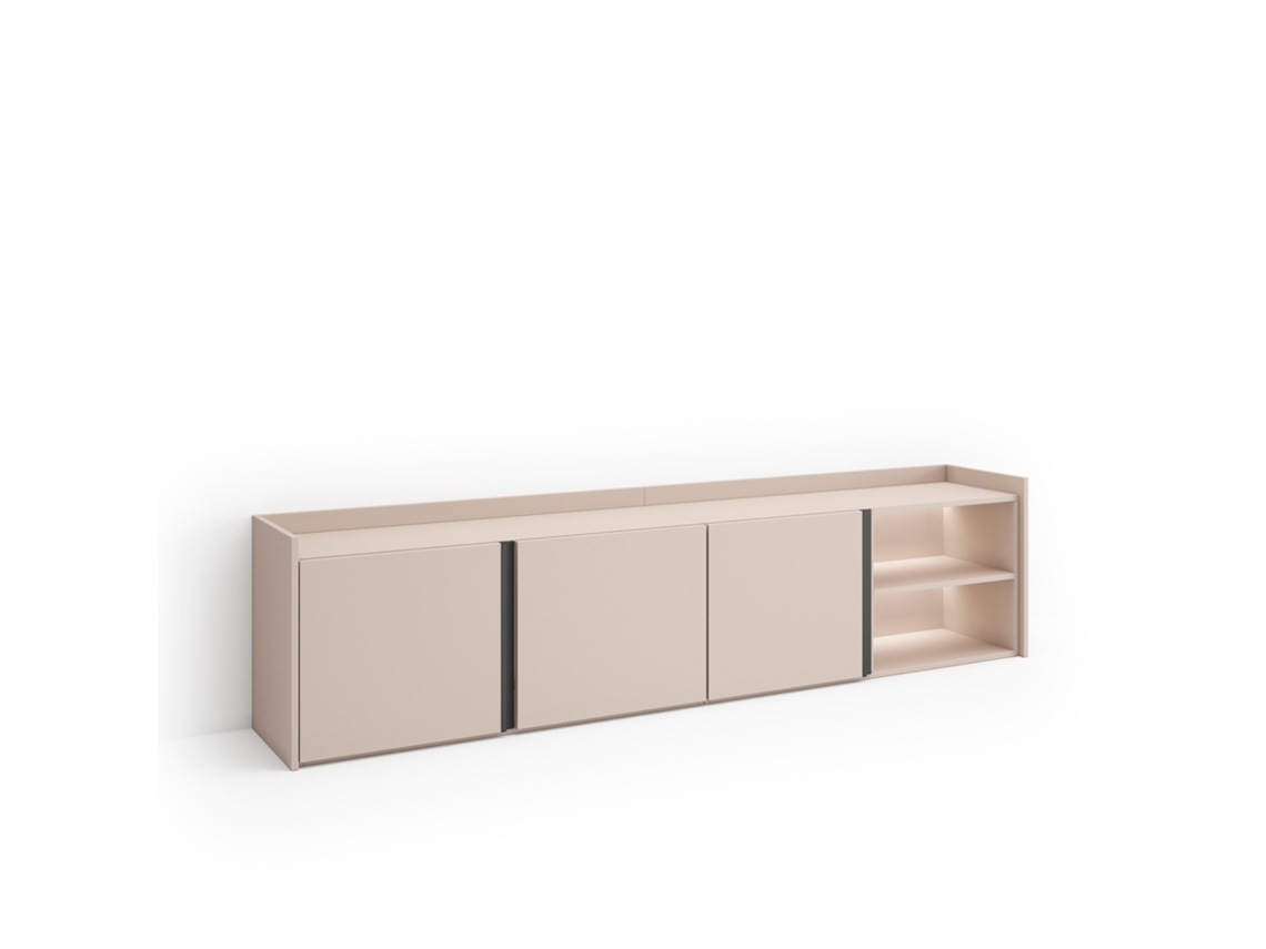 Mueble para TV, 207x35x50cm, para televisores de hasta 80'', LED, Beige