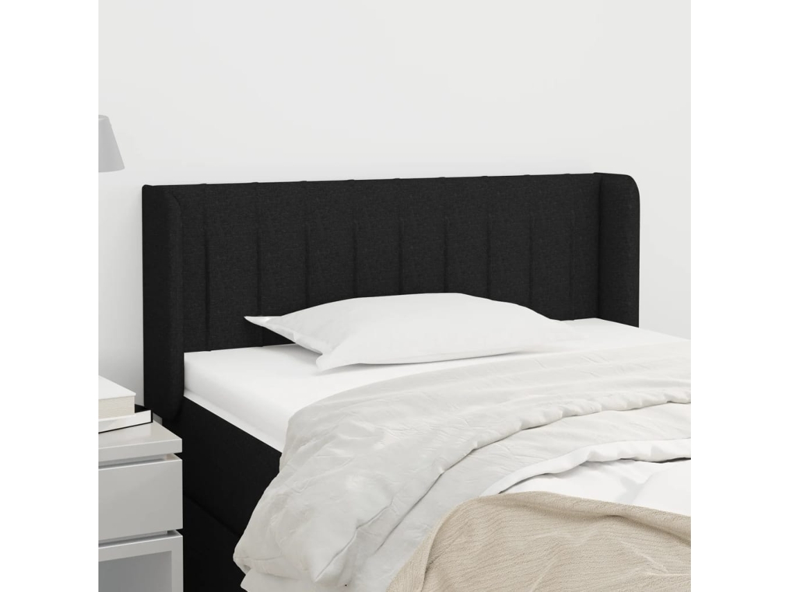 Cabecero De Tela Negro 103x16x78/88 Cm