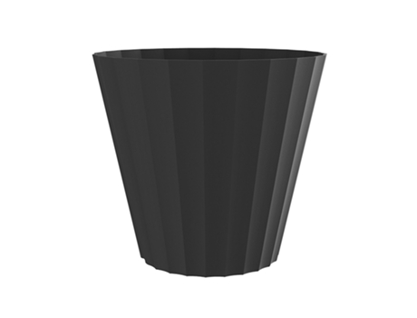 PLASTIKEN 89004 - Maceta Redonda Colección DORIC Medida 32 cm 15L Antracita