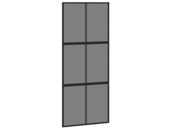 Maison Exclusive - Puerta Corredera Vidrio Templado Y Aluminio Negra 90x205 Cm