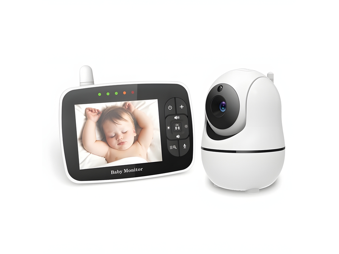 Vigilabebés Sm935e Pantalla De 3,5 Pulgadas Intercomunicador Bidireccional Control De Temperatura Visión Nocturna Por Infrarrojos Szsmart