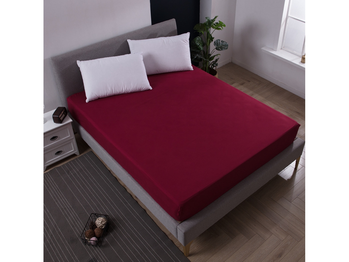 Protector de colchón, microfibra suave 180x200cm Rojo brillante Siurn (solo sábana bajera)