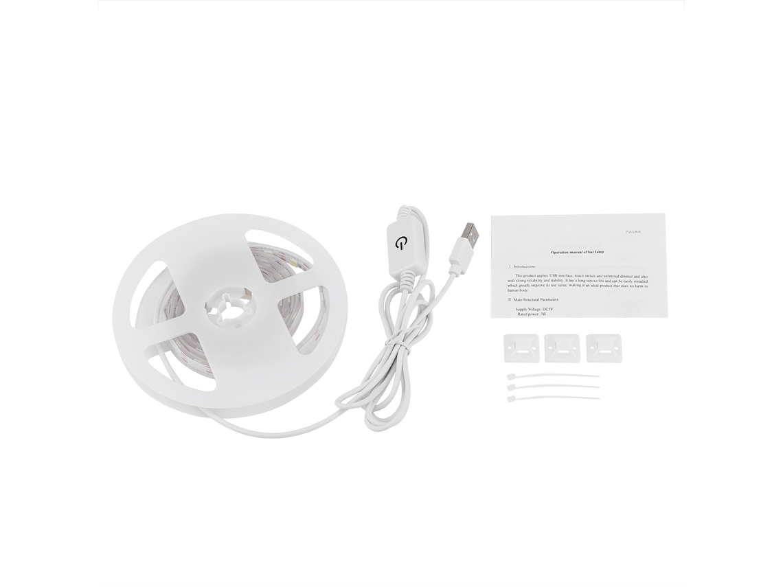 2026-60leds Tiras De Luz Regulable Para Gabinetes Lámpara Flexible De Espejo De Maquillaje Blanco