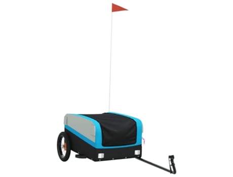 Remolque VIDAXL para bicicleta hierro negro y azul (30 kg)