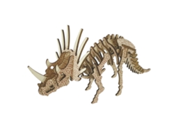 Maqueta de madera 3D de Triceratops. 36 piezas. DAM