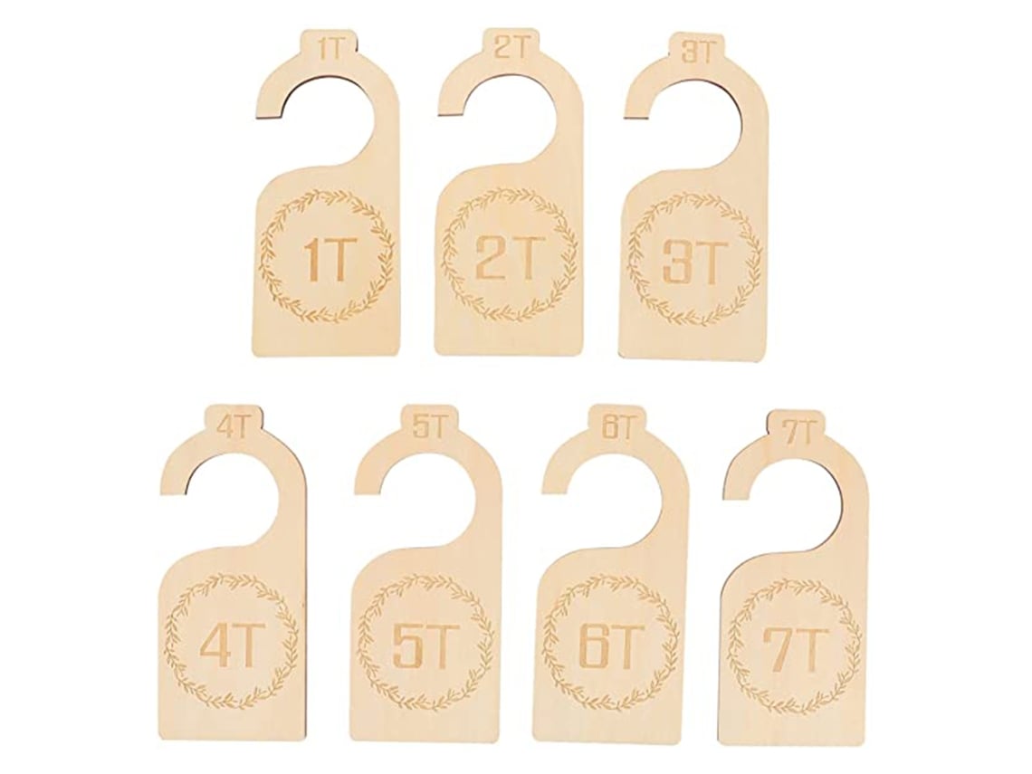 Separador De Armário Para Bebê 7 Peças Madeira Organizador De Roupas Closet Divider