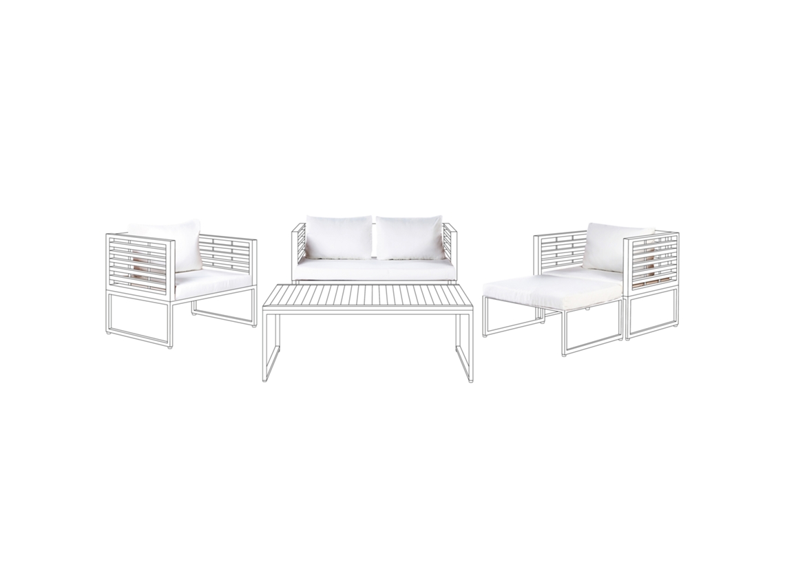 Conjunto de fundas BELIANI Bermuda de Poliéster Blanco 133x70x10