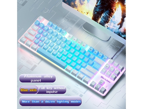Teclado Mecánico para Windows y Apple IOS 10 HHZ H87 para juegos Mechanical Keyboard