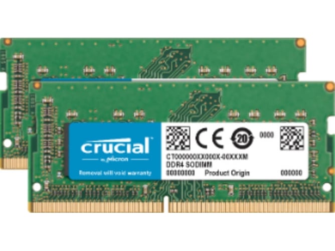 Memoria RAM DDR4 CRUCIAL CT2C16G4S24AM (2 x 16 GB - 2400 MHz - CL 17 - Negro)