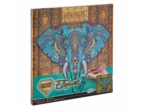 Cuadro con Rombos GRAFIX con Marco 30X30cm Elefante 260010