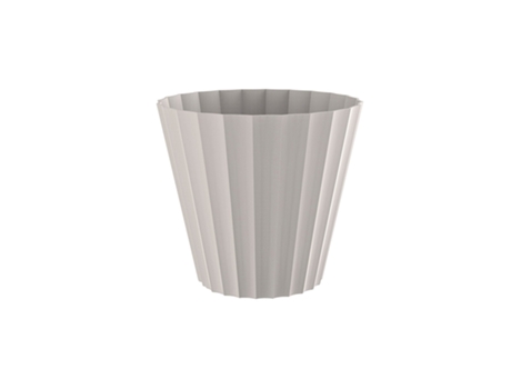 PLASTIKEN 89002 - Maceta Redonda Colección DORIC Medida 22 cm 5L Ecru