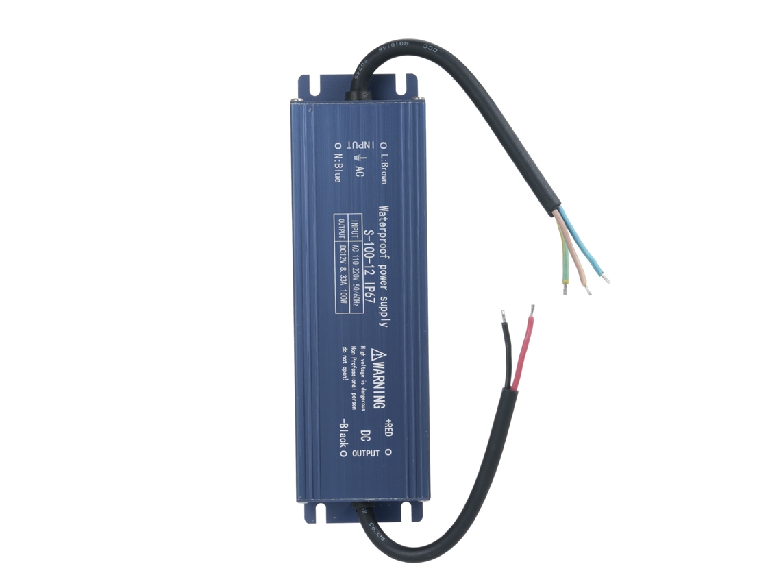 Rebe-fuente De Alimentación Transformador Led Impermeable Ip67 Ac 110v-220v A Dc 12v 100w Para Tiras Led, Carteles Exteriores