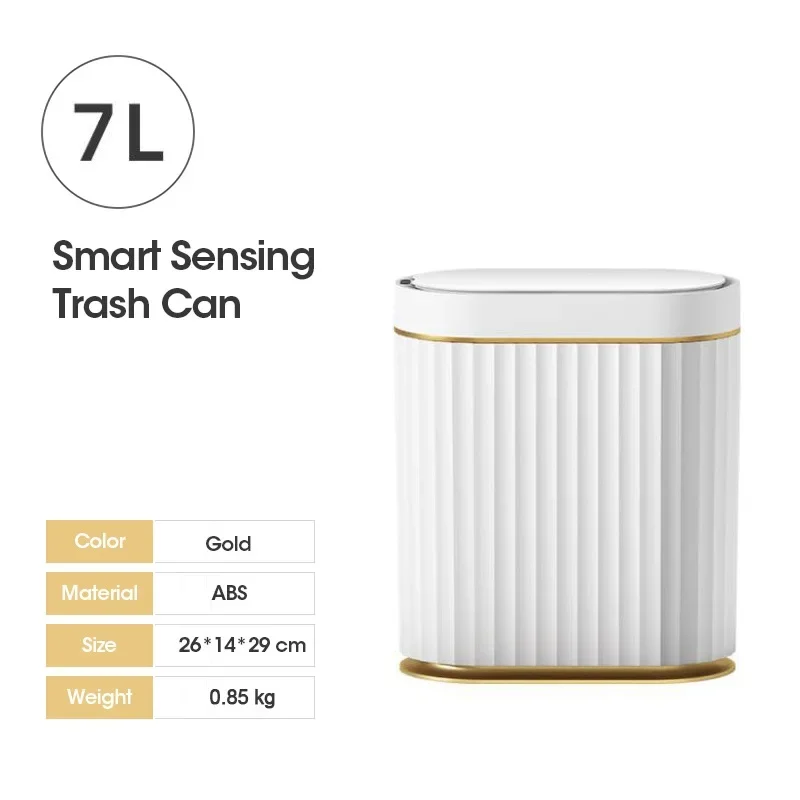 Lixeira Inteligente (bateria Gold De 7l), Lixeira Eletrônica Automática Com Sensor, Lixeira Para Vaso Sanitário