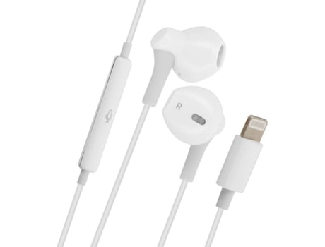 Auriculares Moxie Kpip7premblist in ear noise cancelling blanco bluetooth conector lightning y