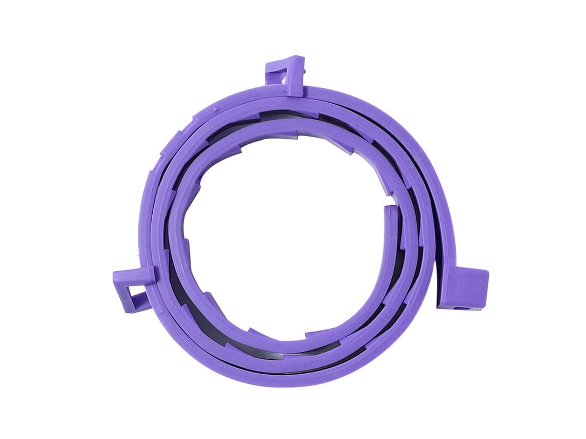 Collar repelente de insectos de 39 cm para mascotas, protección continua contra pulgas, ajustable - Morado