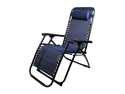 Tumbona plegable reclinable Klack Zero Gravity para playa, jardín y piscina, color azul