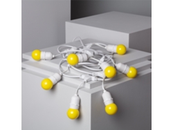 Guirnalda de Luces LEDKIA Waterproof Blanco 8 Bombillas Led E27 G45 3W de Colores Amarillo (550 cm)