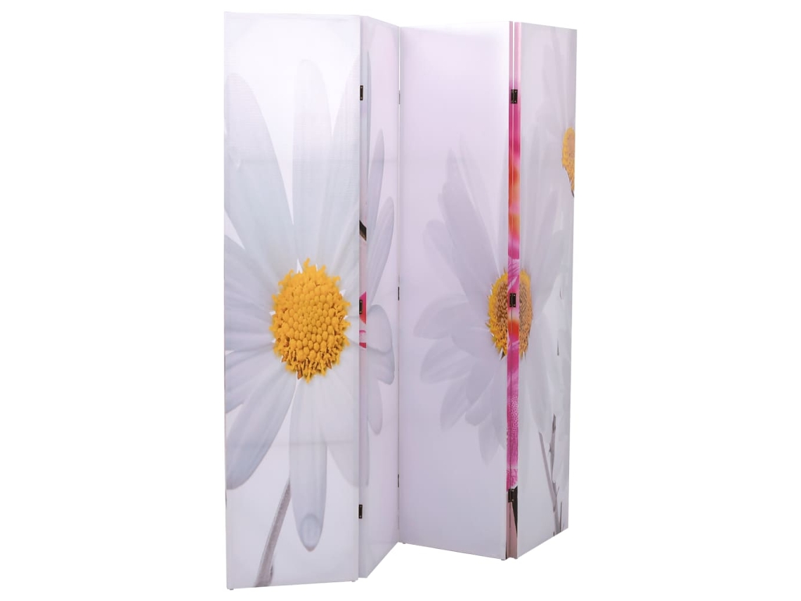 Biombo plegable de 160 x 170 cm con estampado floral multicolor Dec031168