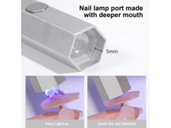 Lámpara De Uñas Portátil Recargable Con Pantalla Lcd Para Secar Las Uñas En Casa.