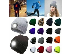 2026-gorro Unisex Con Led De Lana Acrílica Para Actividades Al Aire Libre Con 4 Luces Blancas Y Lining Absorbente De Humedad