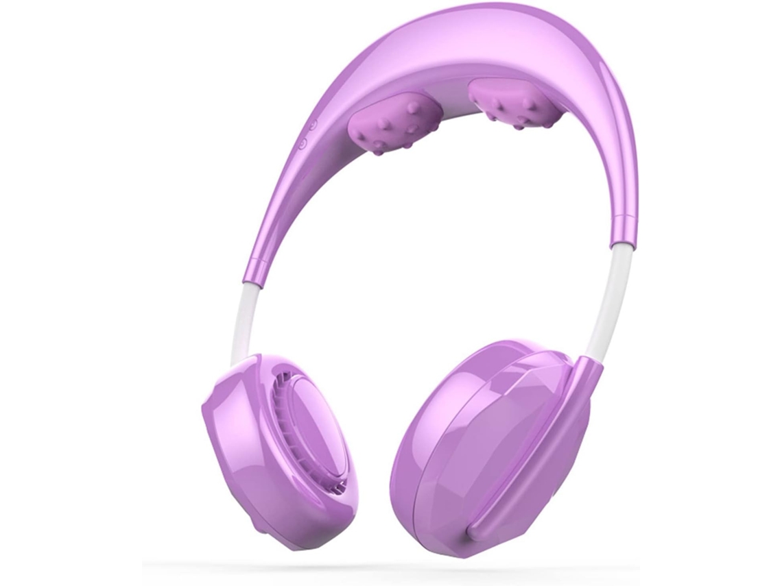 Ventilador De Cuello Recargable Por Usb 3 Velocidades Ajustable 360 Grados Con Masaje Y Aromaterapia