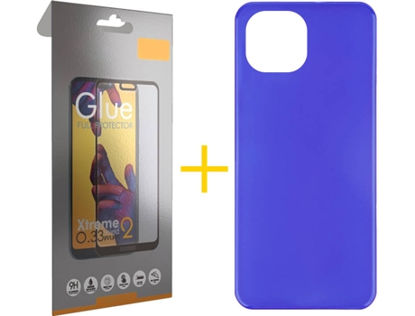 Kit Funda + Protector de Pantalla Apple iPhone 13 SKYHE Liso Azul