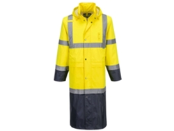 Impermeable De Trabajo Alta Visibilidad 122 Cm | Lluvia Amarillo/marino / Xl