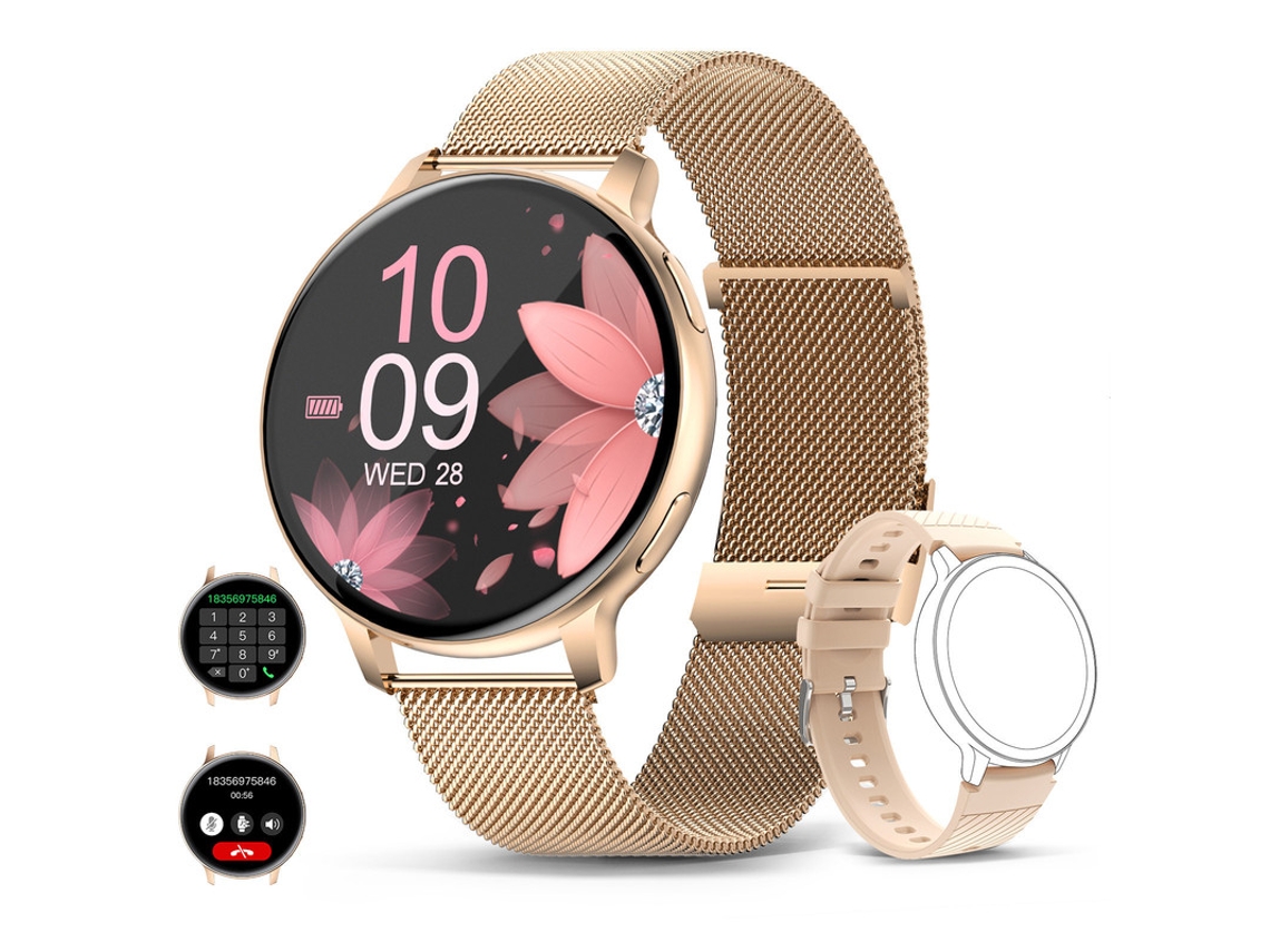 Smartwatch Bestvite S53 Para Mujer Con Llamadas Bluetooth 5.3, Certificación Ip68,más De 120 Modos Deportivos Y Monitor De Frecuencia Cardíaca,oro Rosa