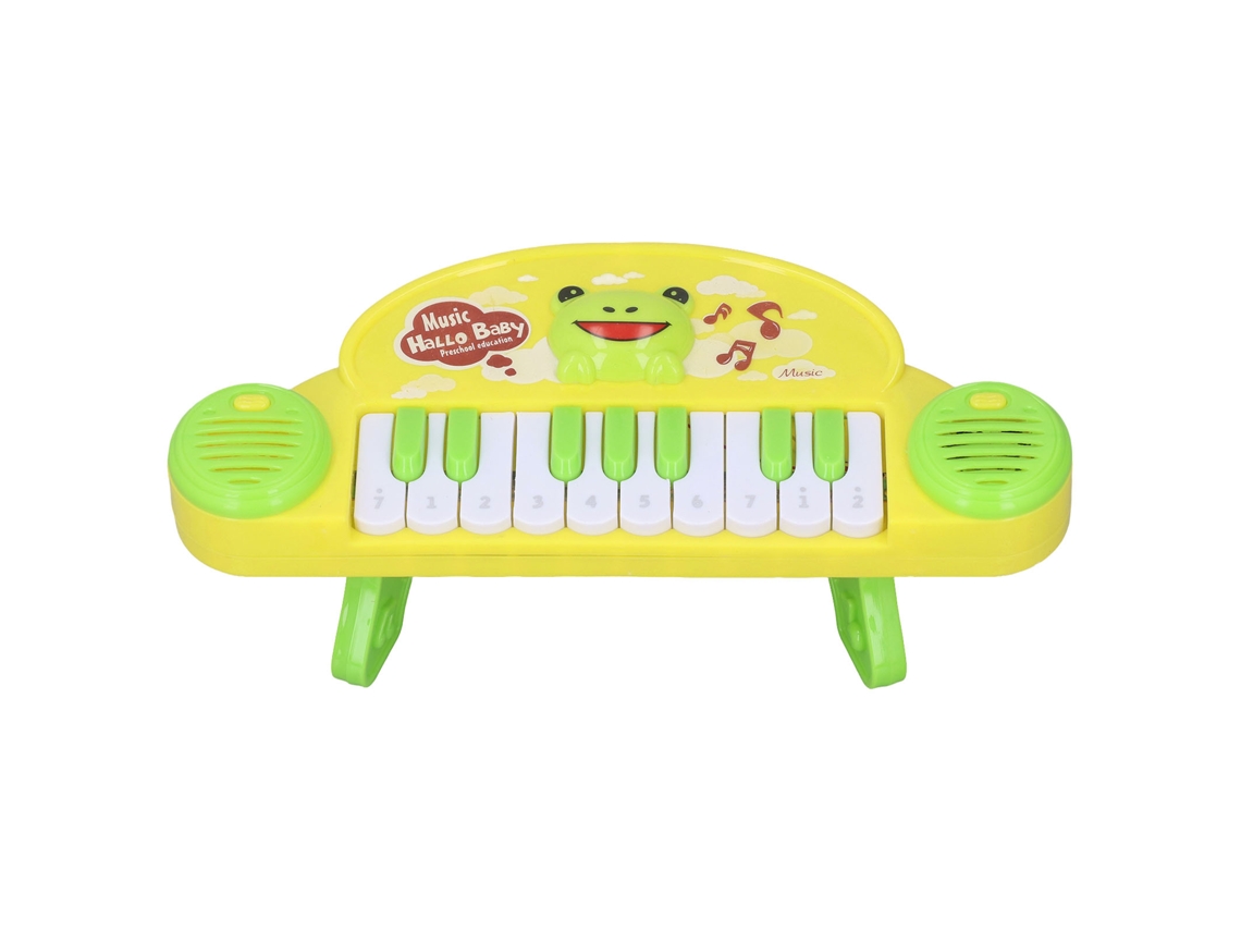 Ats-piano Para Bebés 10 Teclas Mini Teclado De Música Educativo Material Abs Para Niños Color Verde