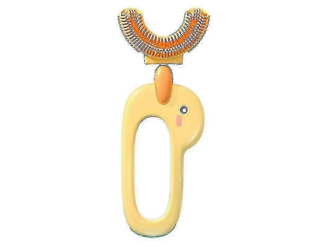Escova De Dentes Manual Em Formato De U Com Cabeça De Silicone Macia Para Limpeza Oral 360° Dos Dentes, Ideal Para Crianças Pequenas.
