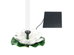 Fuente De Alimentación Solar Lotus Blanca De 1,5 W Con Panel Independiente.