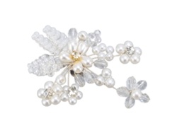 Clip Desmontable Para Zapatos De Novia Con Diseño Floral Blanco Y Perlas - Accesorio Para Tacones De Mujer