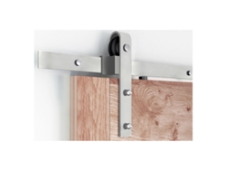 Sistema para Puerta Corredera en Acero con Carriles Modelo Recto Completo 200 Cm El Kit WOVAR