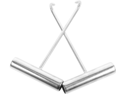 2 Ganchos Carne Hierro Galvanizado 15 Cm Mango T Barbacoa,