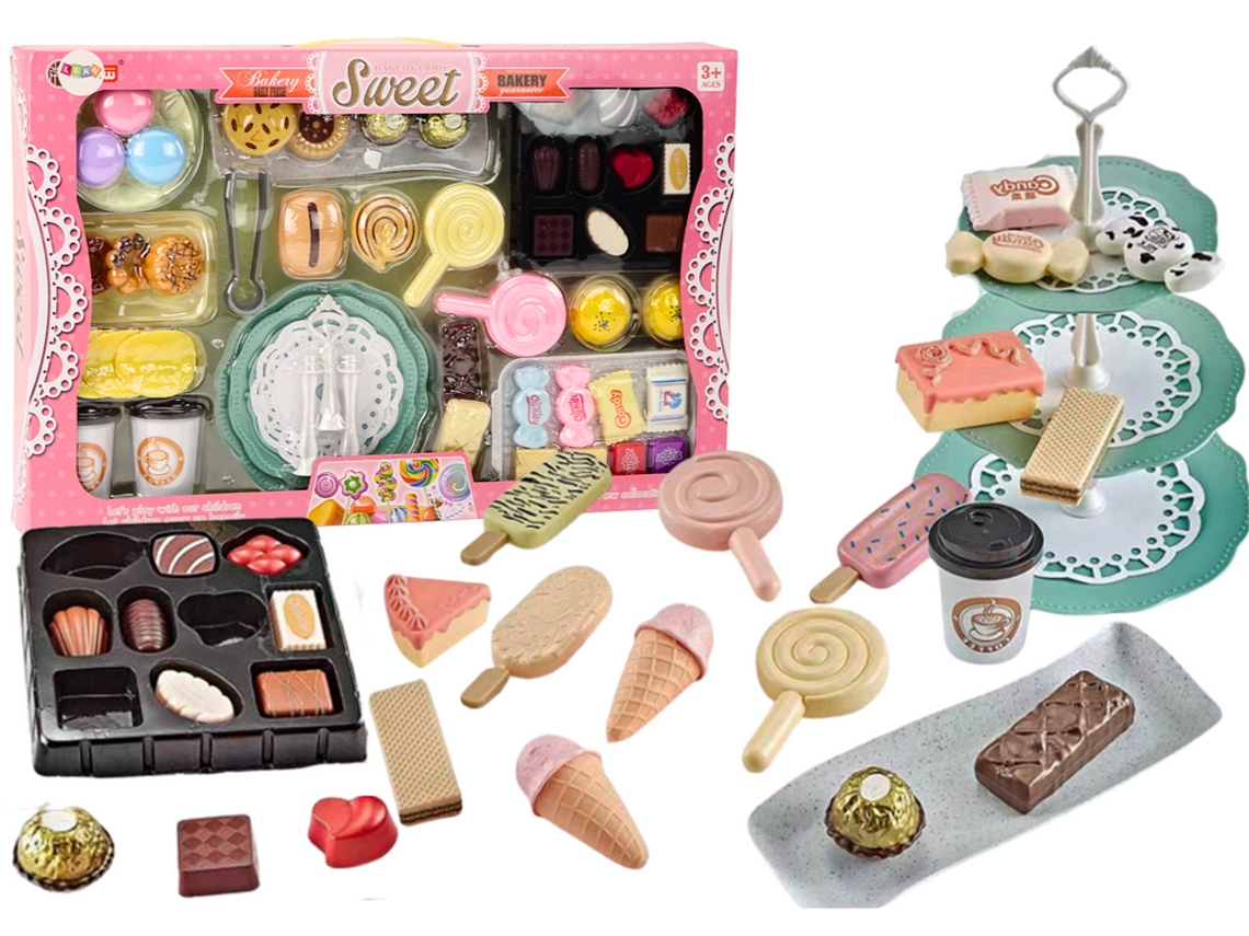 Juego de Pastelería de Café, Dulces, Figuras, Pastel de Café, 50 Piezas. B. active