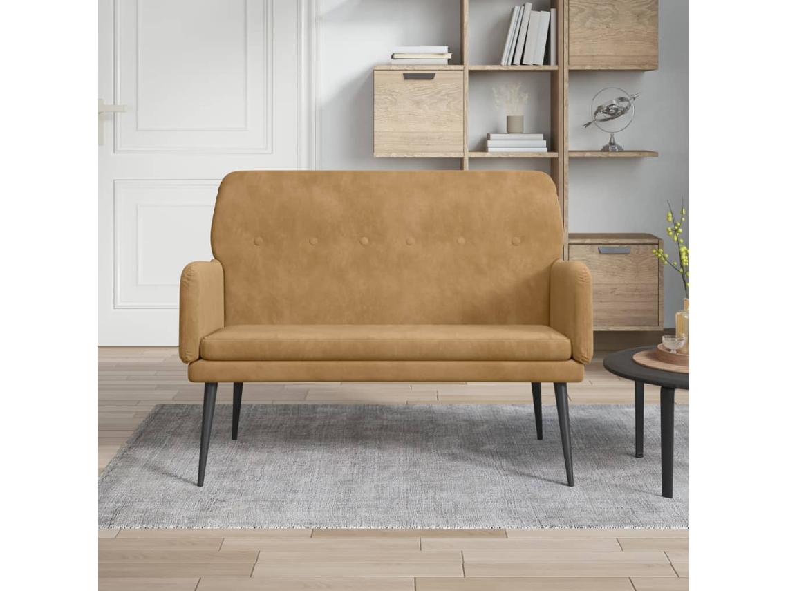 Lovely Home Banco 108X79X79 Cm Terciopelo Marrón