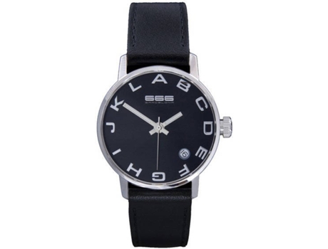 Reloj 666 BARCELONA Mujer (Piel - Negro)