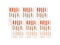 Pegatinas de líneas irregulares abstractas, decoración boho moderna para sala de estar RNEMITERY