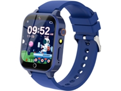 Smartwatch Infantil Azul Pantalla Hd Táctil Cámara 39 Juegos Música Alarma Vídeo Podómetro 4 A 12 Años