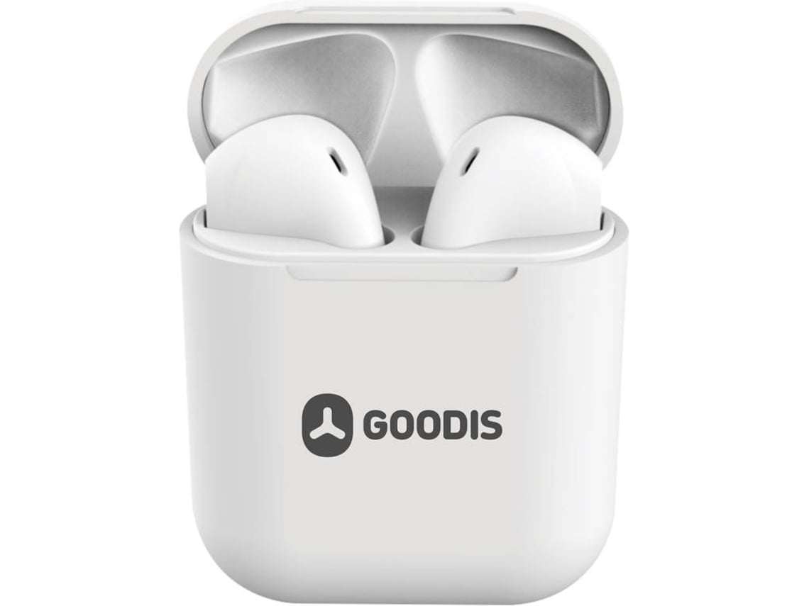 Auriculares Bluetooth True Wireless GOODIS (In Ear - Micrófono - Blanco)