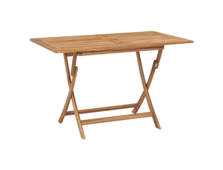 MAISON EXCLUSIVE Mesa plegable de jardín madera maciza de teca 120x70x75 cm