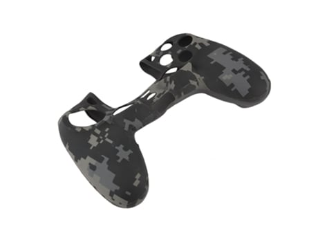 Funda protectora de silicona para PS4 prueba de polvo y correa r (gris)
