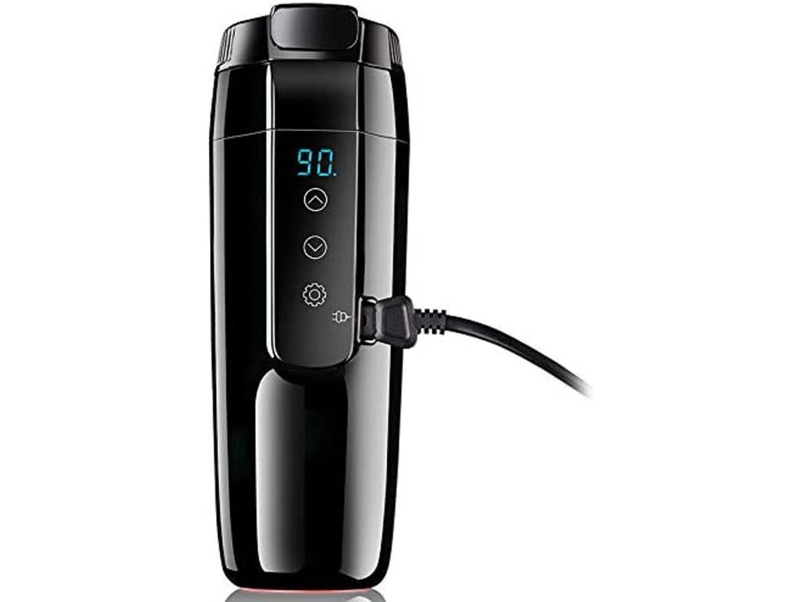 Taza Calientadora Para Coche 12v Con Tapa Antiderramas, Control De Temperatura Variable 20℃~90℃, Acero Inoxidable 304, 350ml