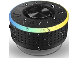 Altavoz Bluetooth IP7 resistente al agua, controladores de graves, luz LED, manos libres, FM, color negro, Yizhood