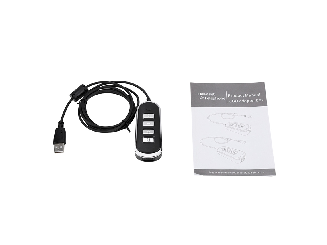 Cable Convertidor Rj9 A Usb Con Control De Volumen Y Micrófono Para Auriculares De Ordenador